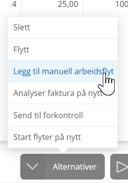 Legg til manuell arbeidsflyt-alternativ